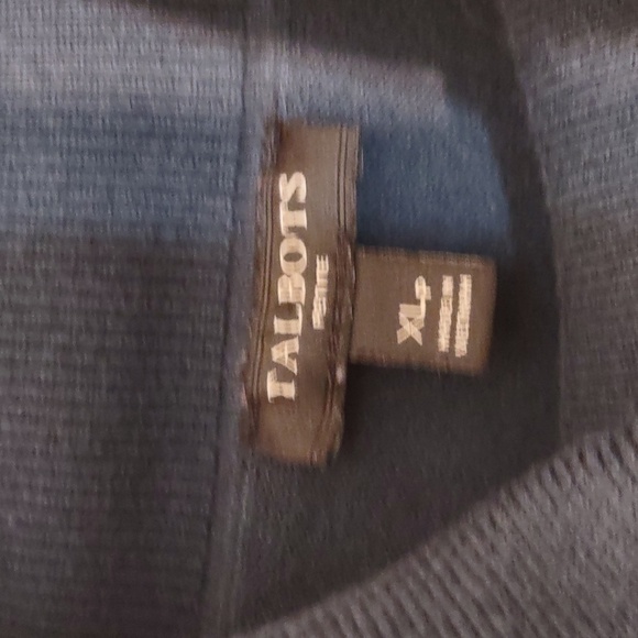 USED TALBOTS TURTLENECK XL PETITE BUTTON ON SLEEVES BLUE - Picture 7 of 12